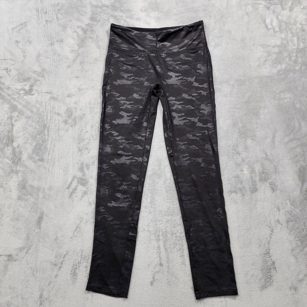 STELLA LUCE Leggings Womens L Black Camo Print Pull On Ankle Yoga Workout Gym